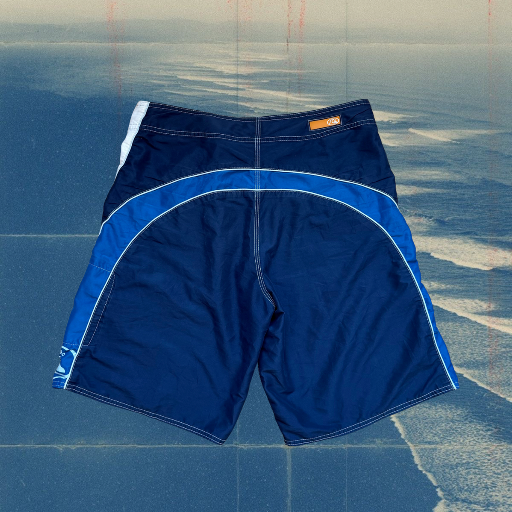 Quicksilver light blue & navy vintage boardies
