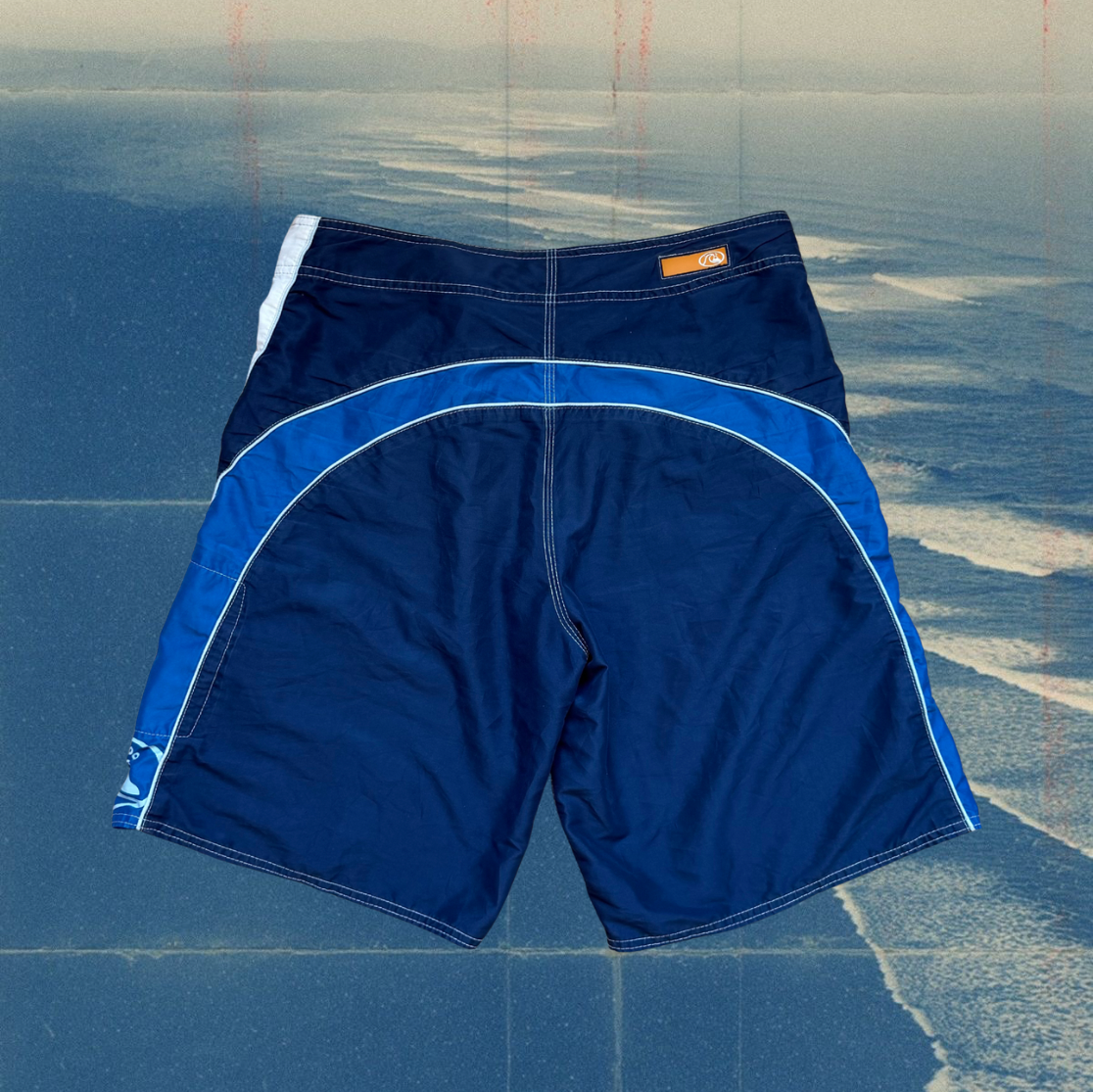 Quicksilver light blue & navy vintage boardies