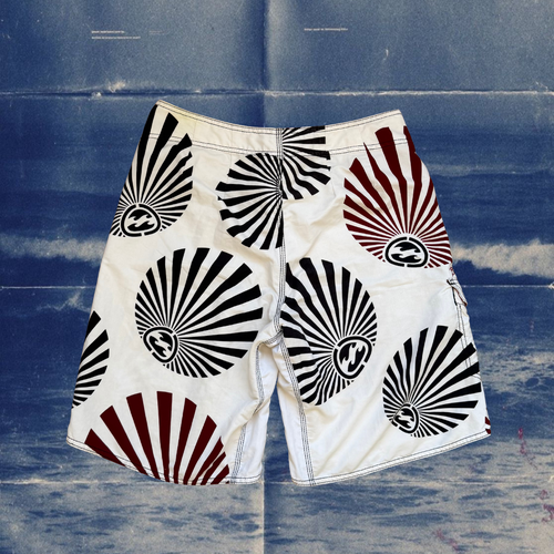 Andy Iron x Billabong rising sun vintage boardies
