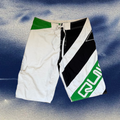 Quicksilver white/green vintage boardies