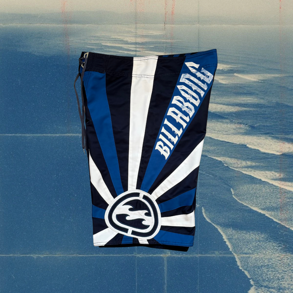 Andy Irons X Billabong rising sun navy/blue vintage boardies