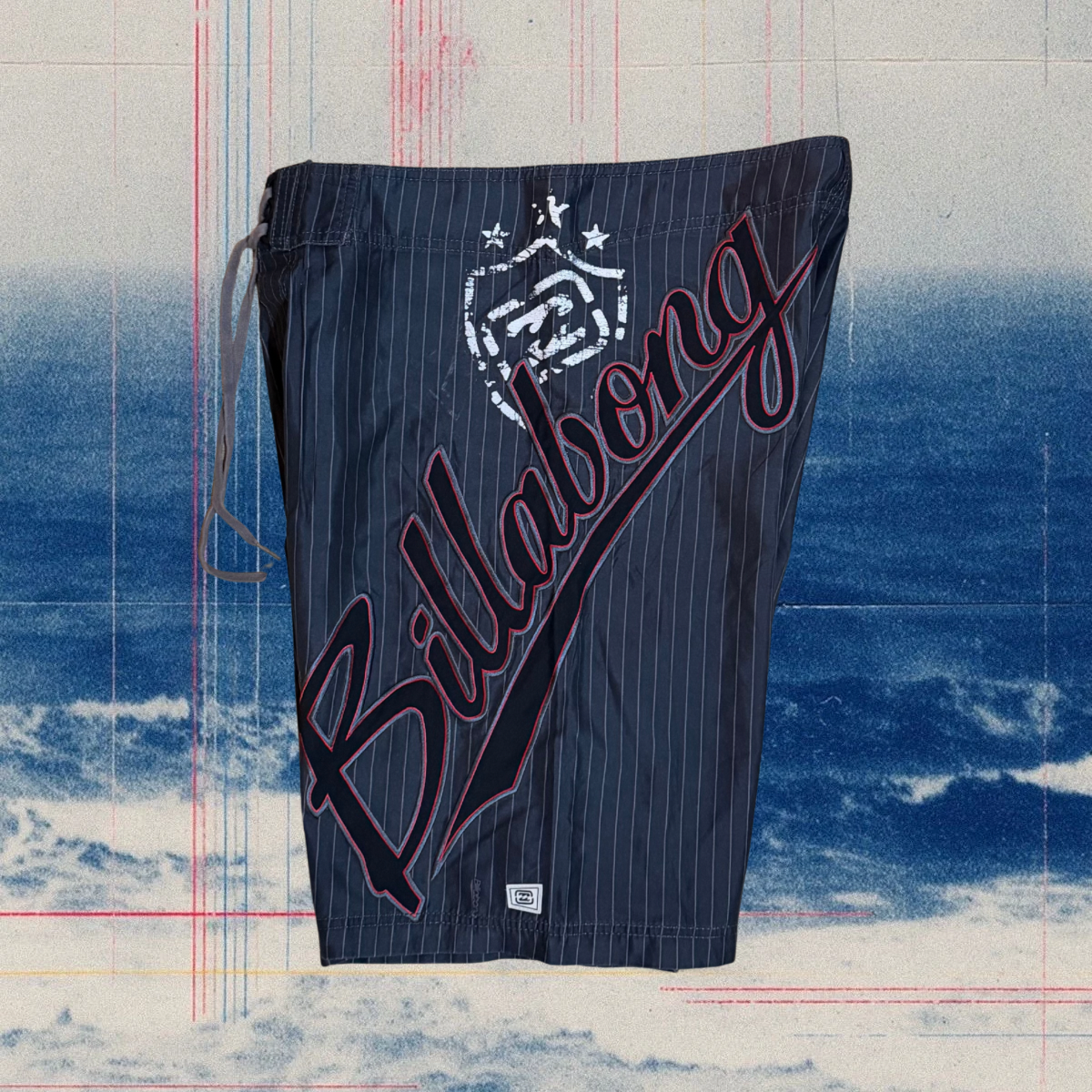 Billabong signature black striped vintage boardies