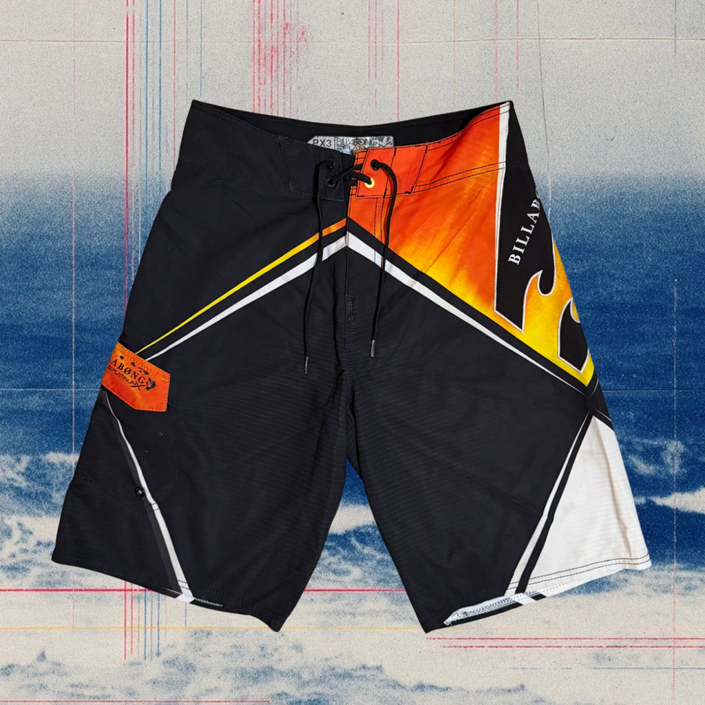 Billabong Platinum Recycler flames vintage boardies