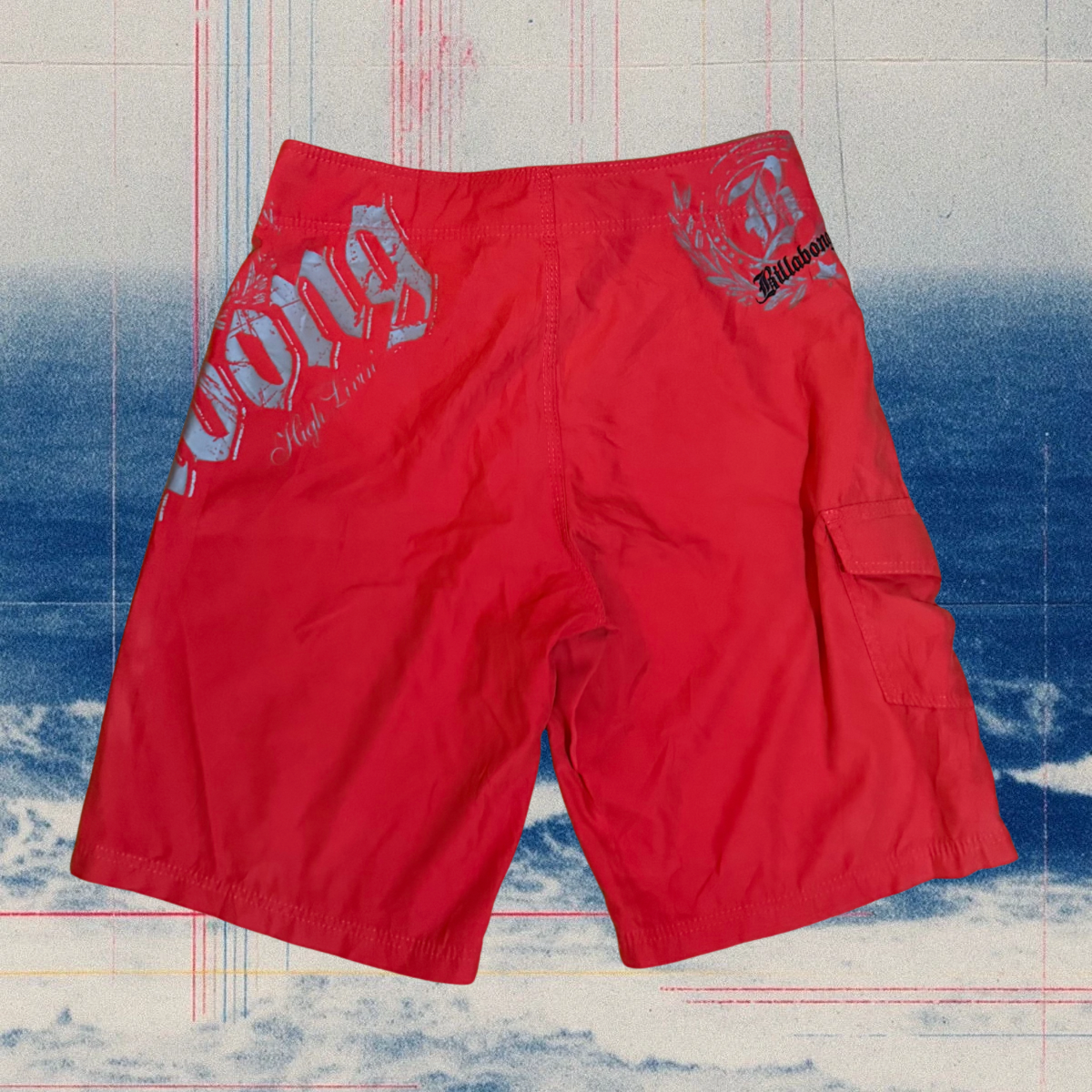 Billabong red vintage boardies