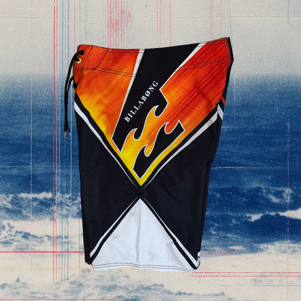 Billabong Platinum Recycler flames vintage boardies