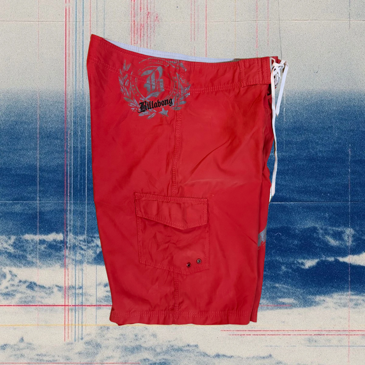 Billabong red vintage boardies
