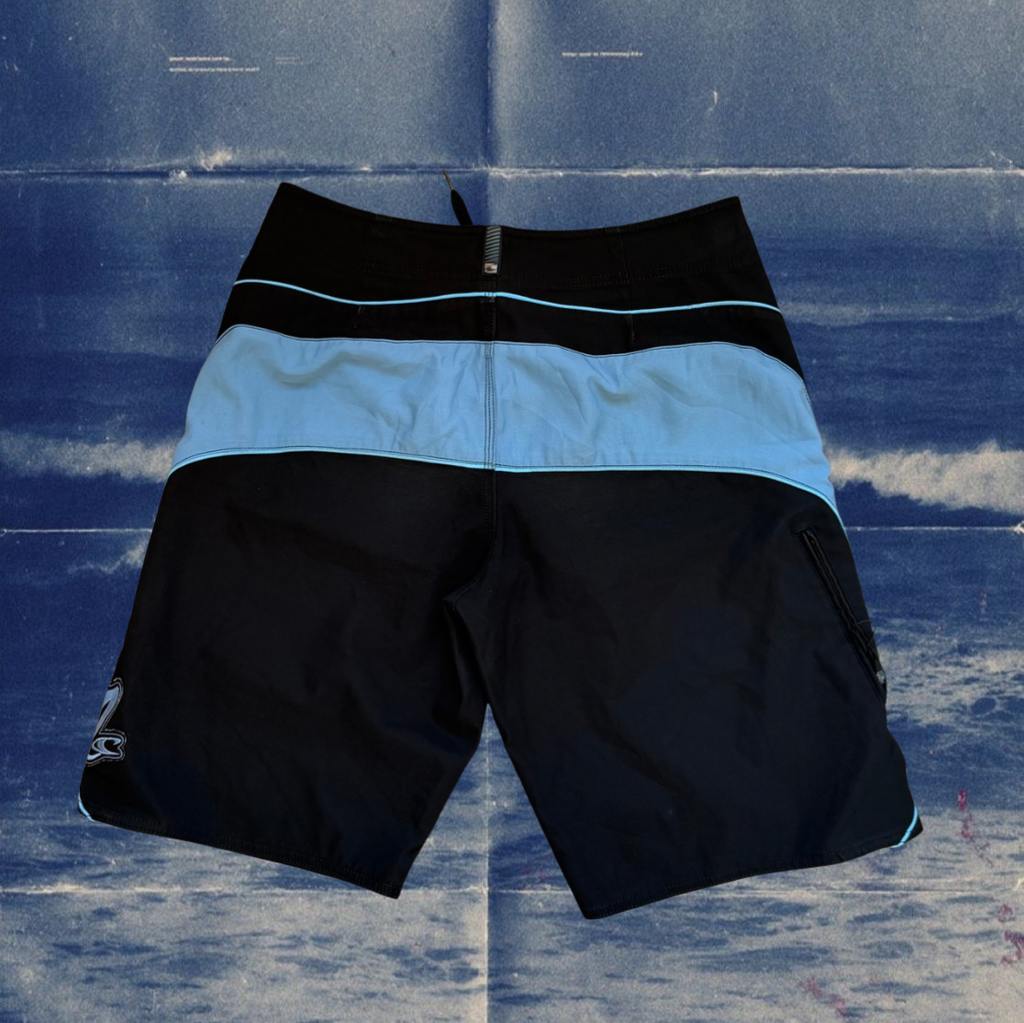O’Neill black and light blue vintage boardies