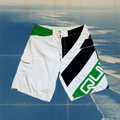 Quicksilver white & green vintage boardies