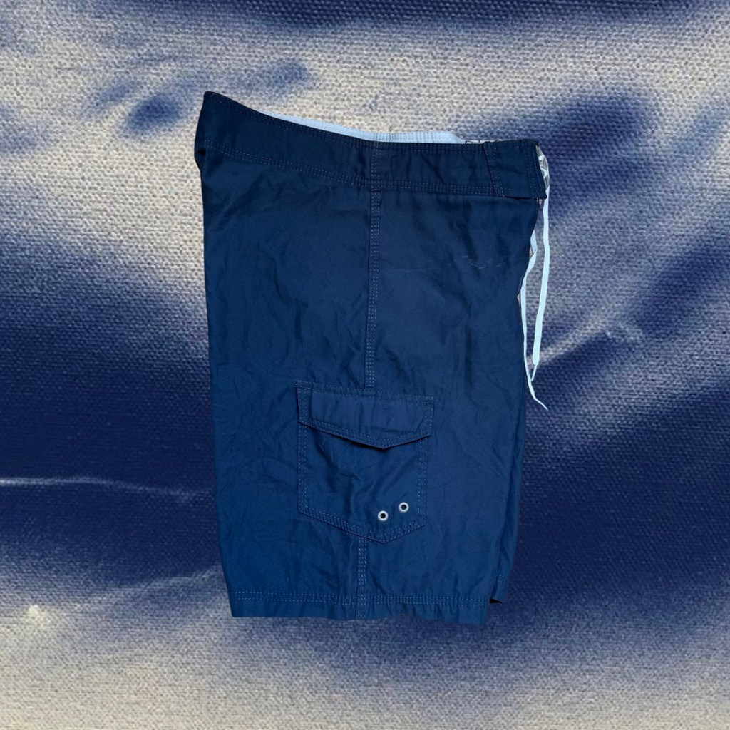 Billabong blue with signature logo vintage boardies