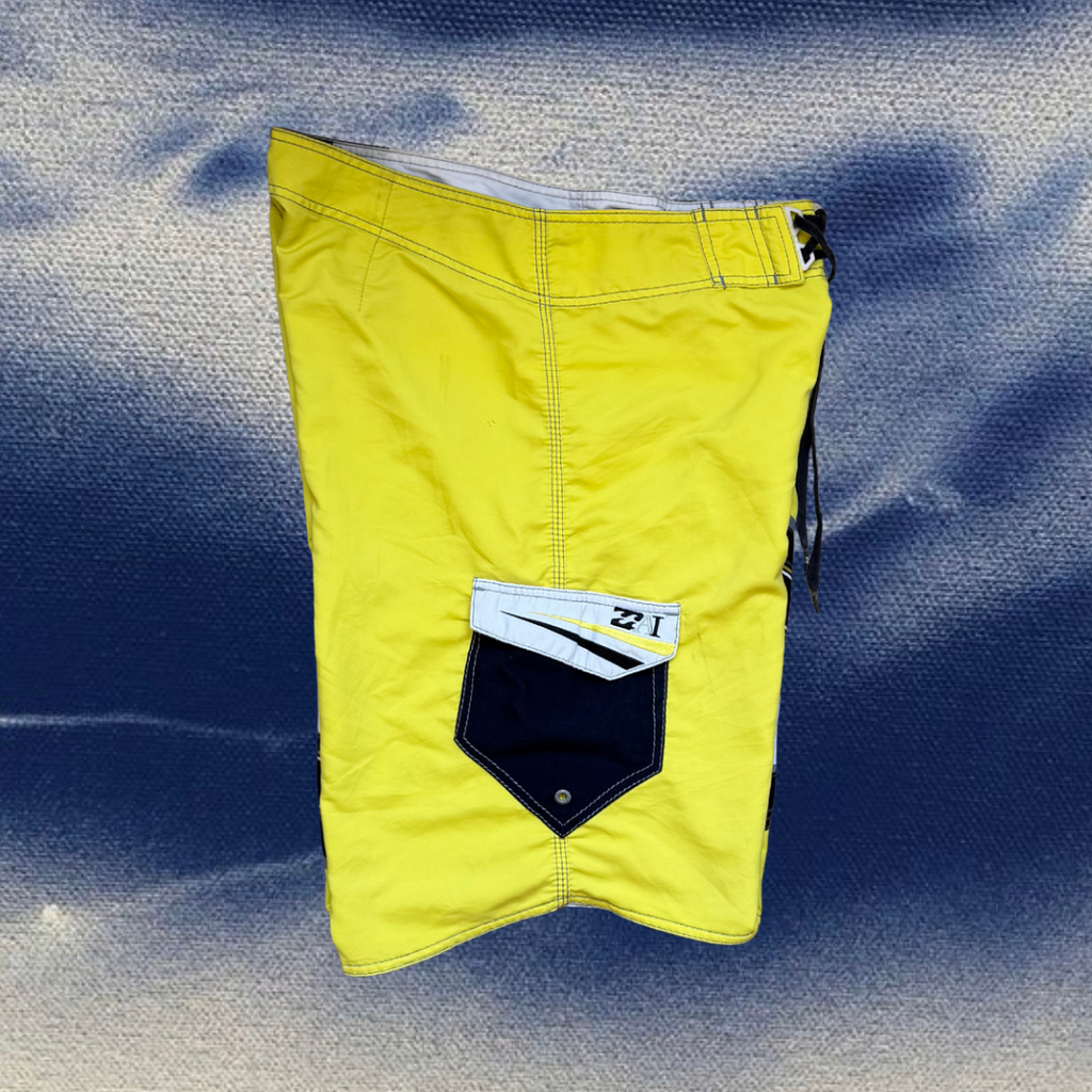 Andy Irons X Billabong rising sun yellow vintage boardies