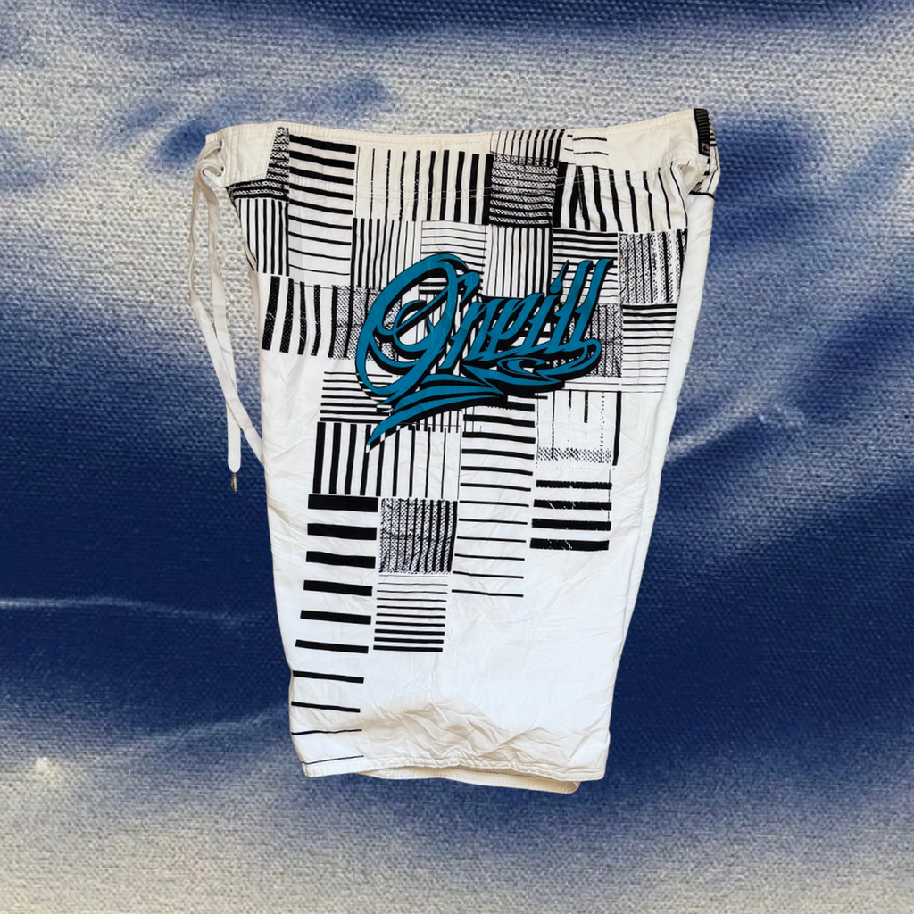 O’Neill geometric white vintage boardies