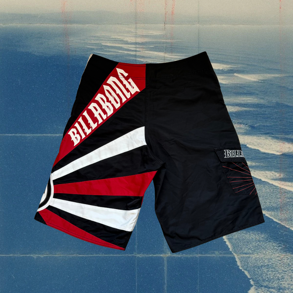 Andy Irons X Billabong rising sun red/black vintage boardies