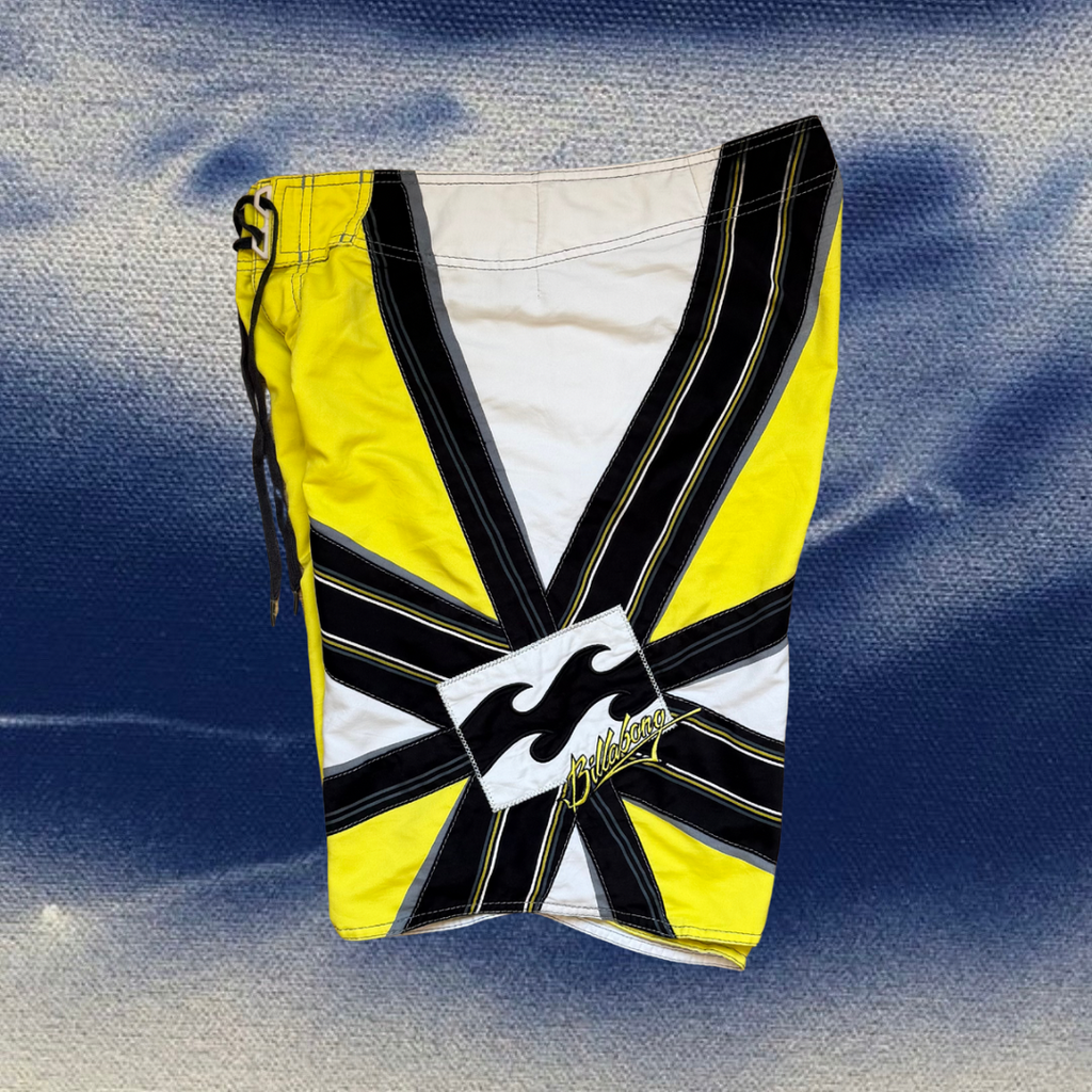 Andy Irons X Billabong rising sun yellow vintage boardies