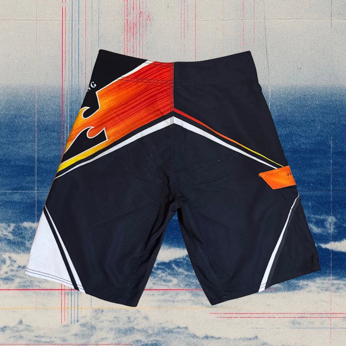 Billabong Platinum Recycler flames vintage boardies