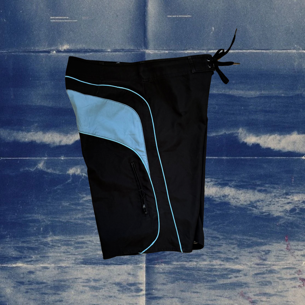 O’Neill black and light blue vintage boardies