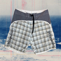 Billabong light blue/grey checkered vintage boardies