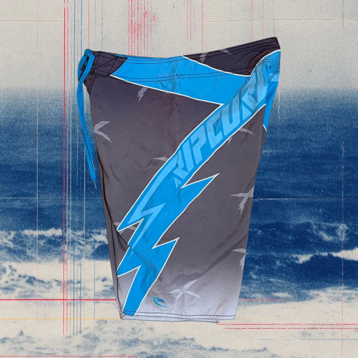 Rip Curl x Mick Fanning "White Lightning" Signature vinatge boardies