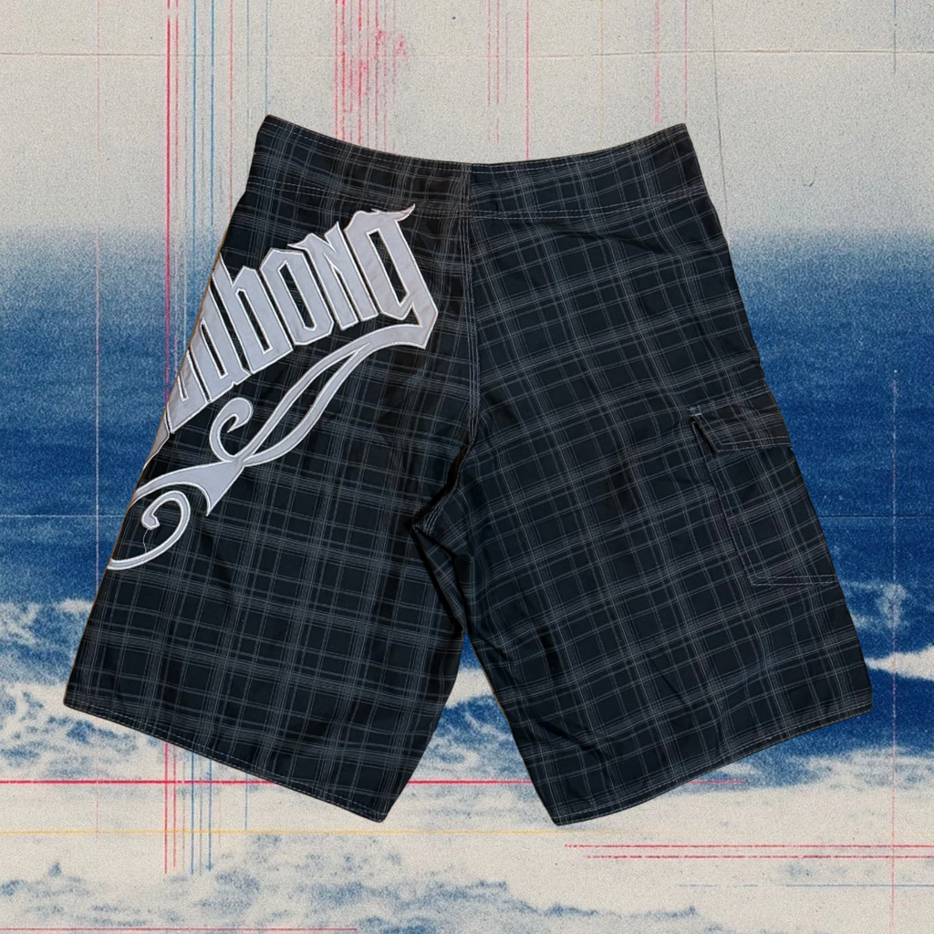 Billabong signature checked vintage boardies