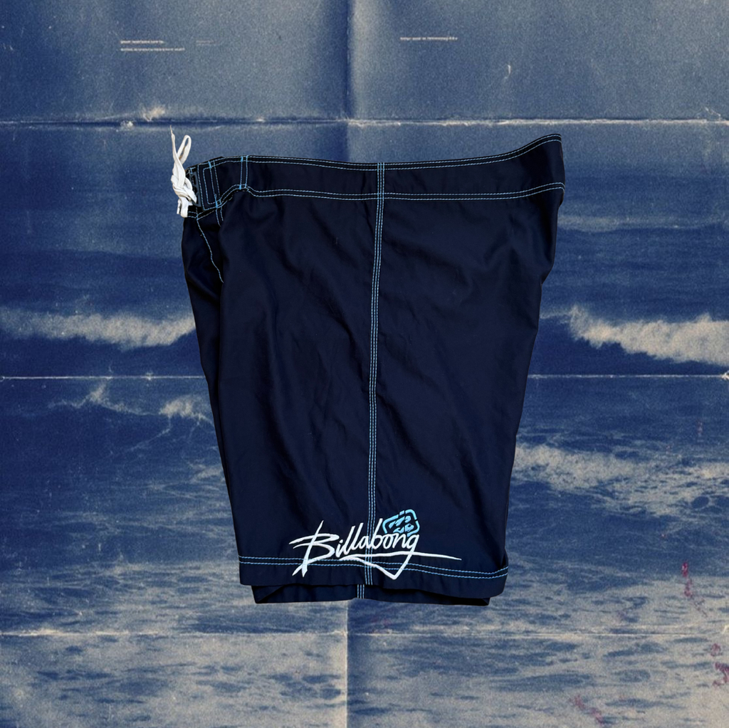 Billabong navy with light blue stiches vintage boardies