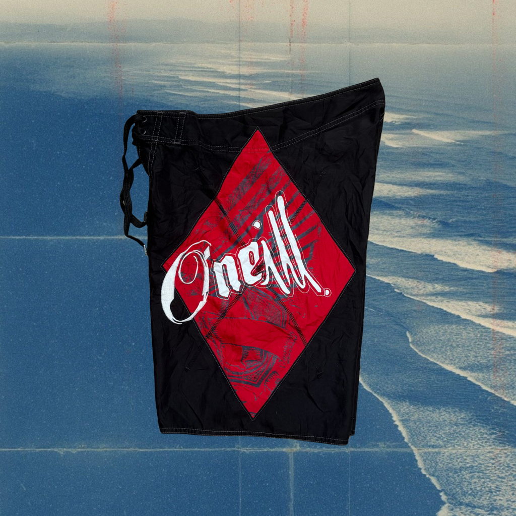 O’Neill black with red panel vintage boardies