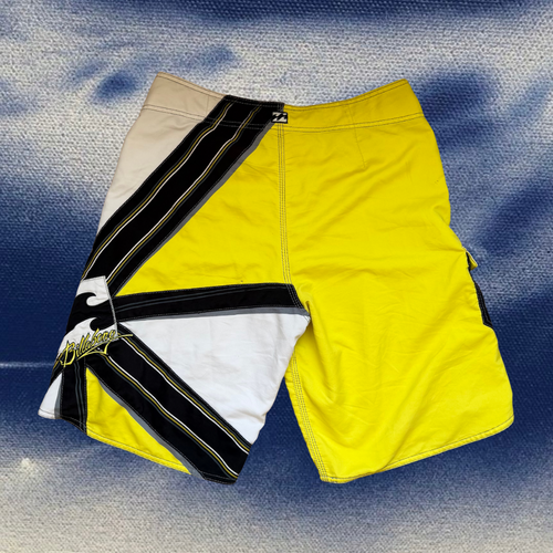 Andy Irons X Billabong rising sun yellow vintage boardies