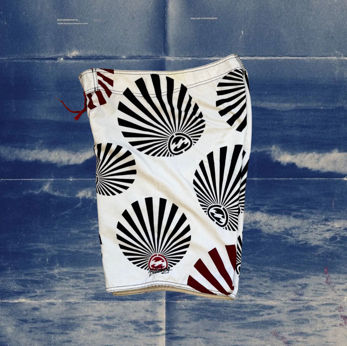 Andy Iron x Billabong rising sun vintage boardies
