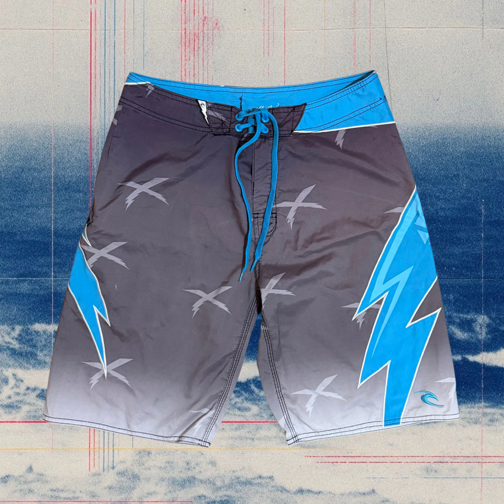 Rip Curl x Mick Fanning "White Lightning" Signature vinatge boardies
