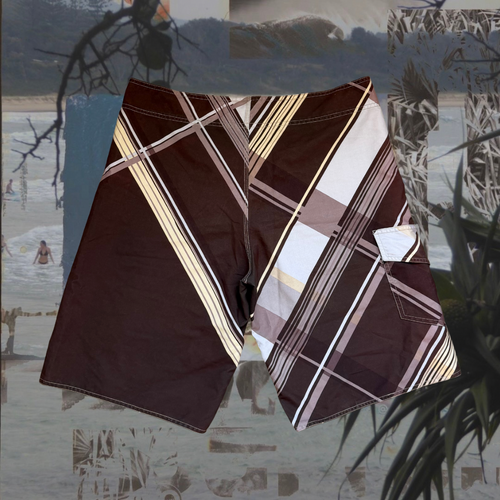 Billabong checkered brown vintage boardies