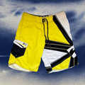Andy Irons X Billabong rising sun yellow vintage boardies