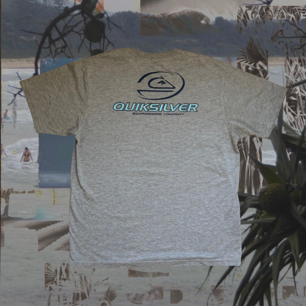 Quicksilver gray logo vintage T-shirt