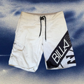 Billabong white with graphic logo vintage boardies
