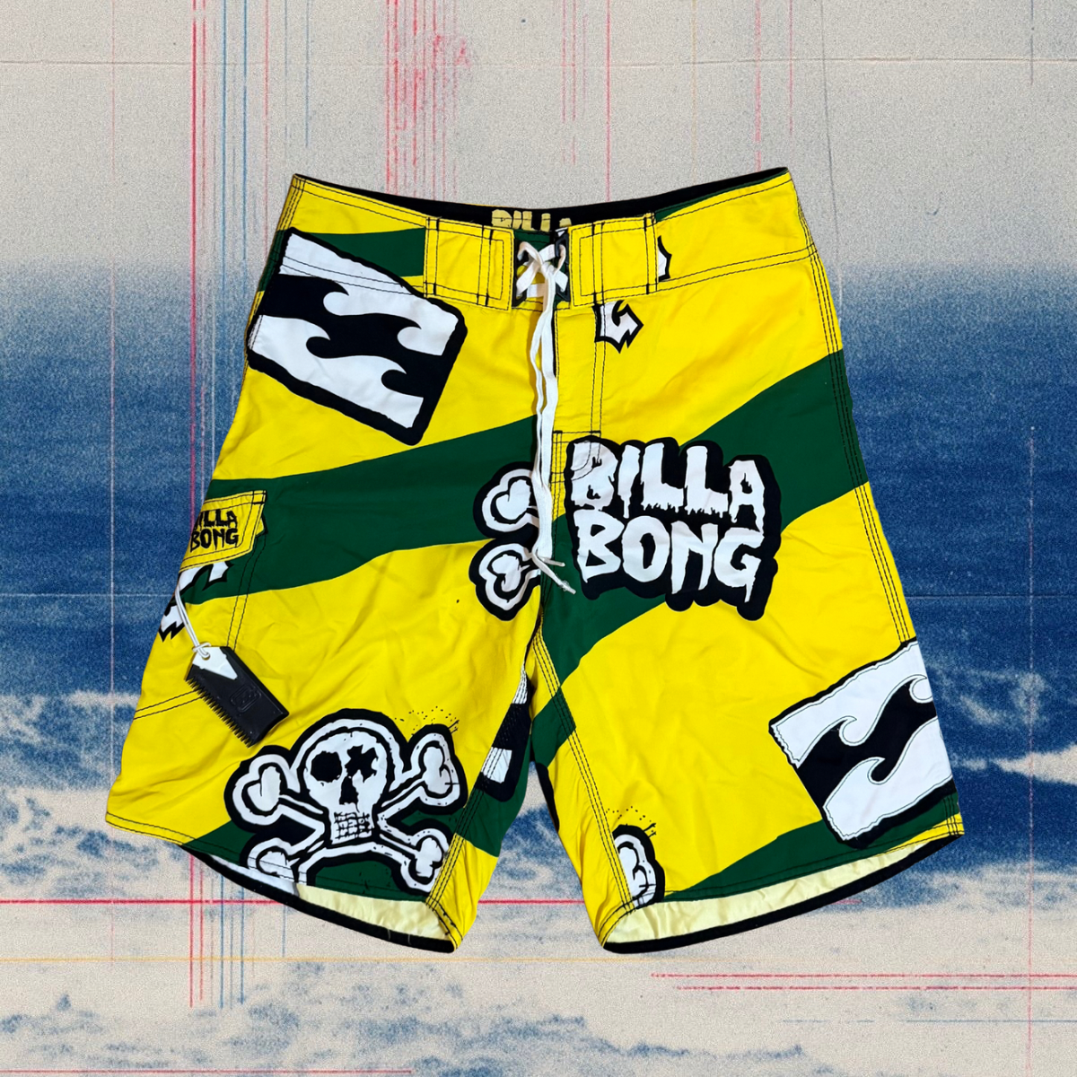Billabong Bad Billy skull vintage boardies