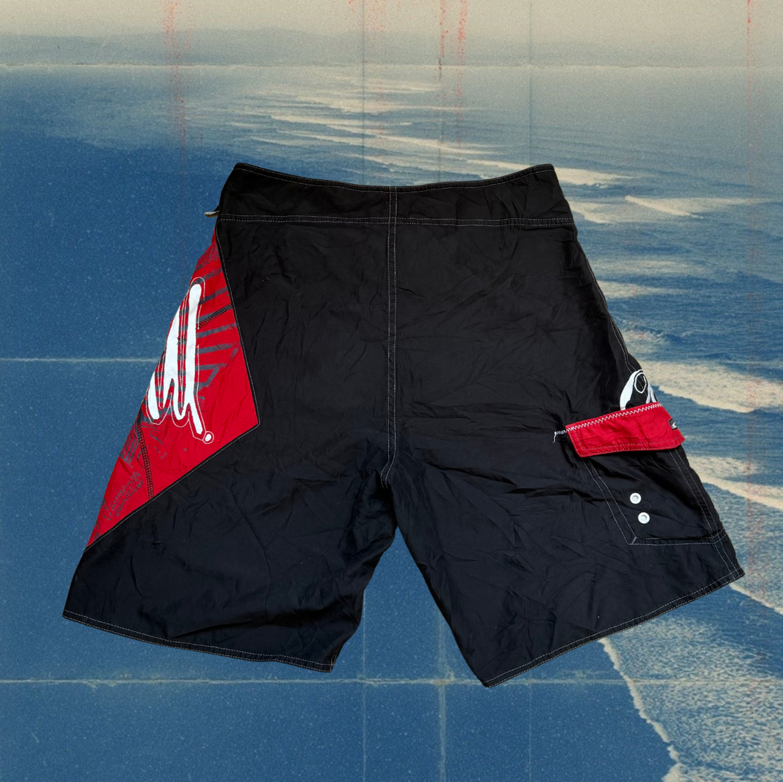 O’Neill black with red panel vintage boardies
