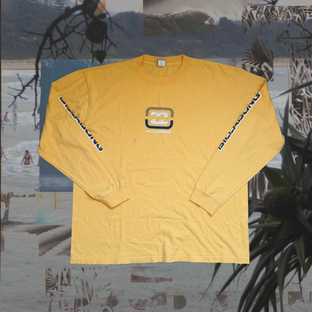 Billabong yellow with logo vintage shirt