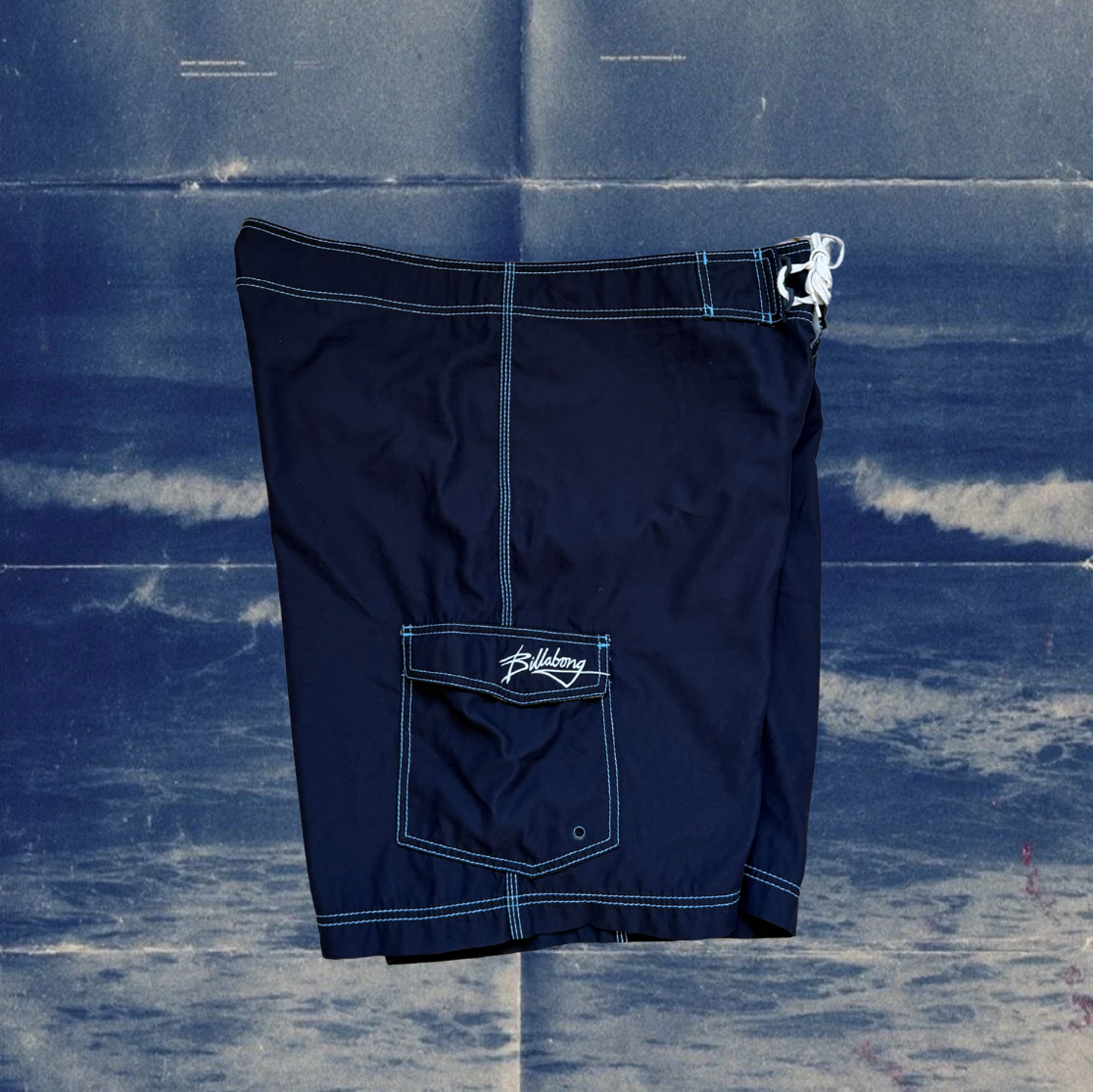 Billabong navy with light blue stiches vintage boardies
