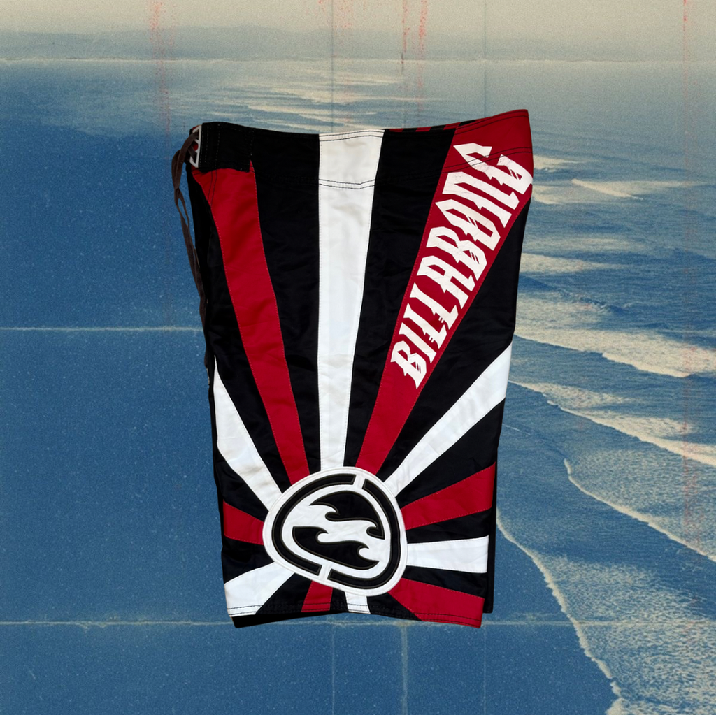 Andy Irons X Billabong rising sun red/black vintage boardies