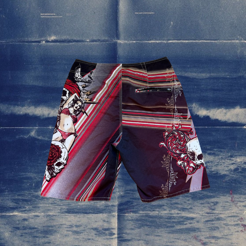 Lost red print vintage boardies