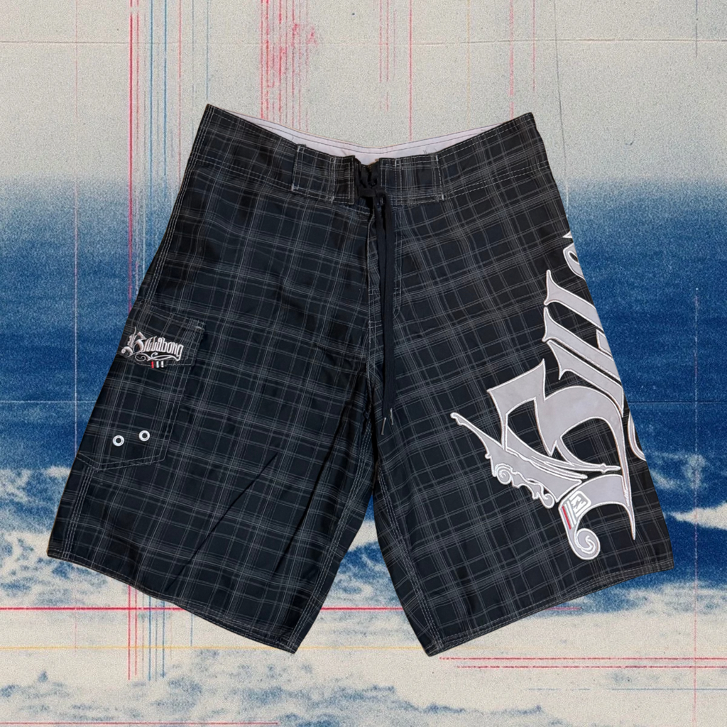 Billabong signature checked vintage boardies