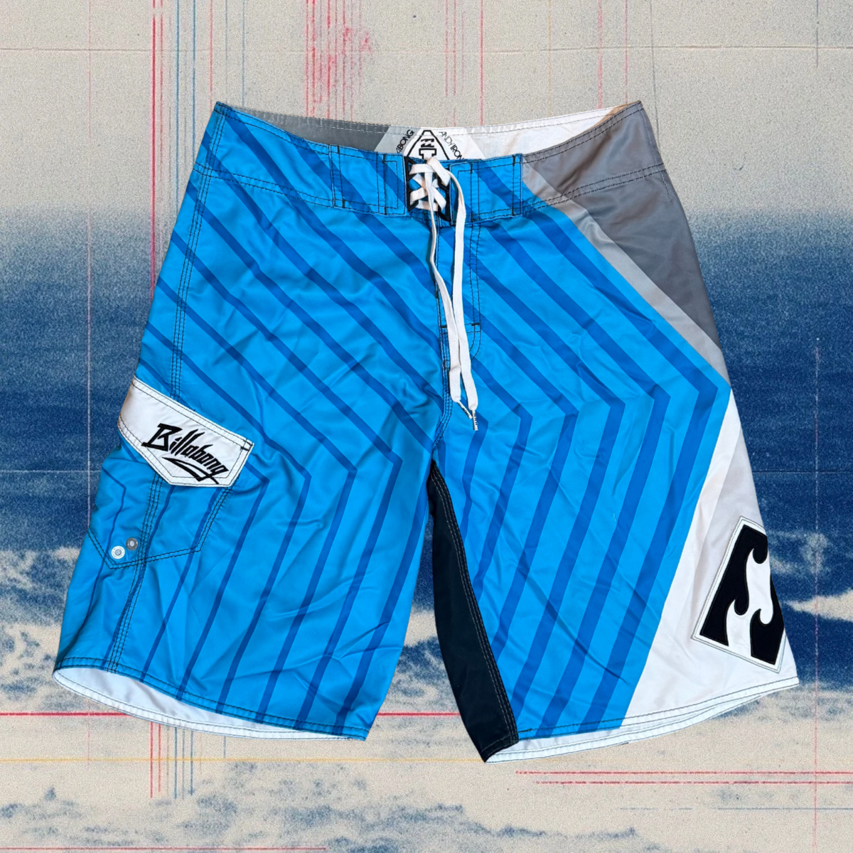 Andy Irons X Billabong blue signature vintage boardies