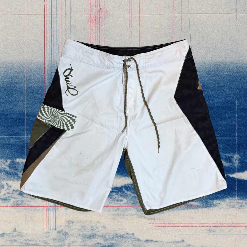 O’Neill white/green retro vintage boardies