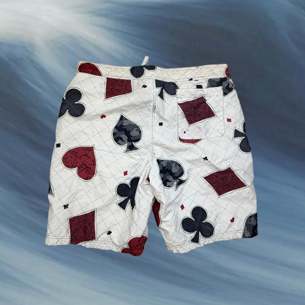Old Navy cards print vintage boardies