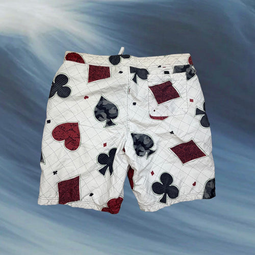 Old Navy cards print vintage boardies